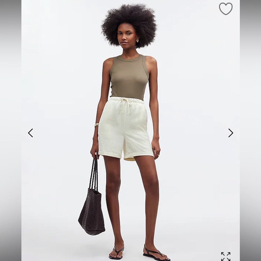Madewell Drawstring Pull-On Shorts in Satin